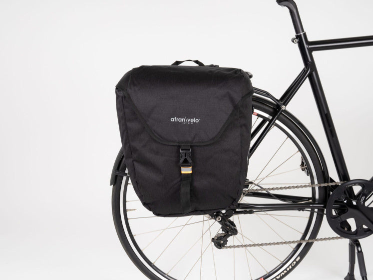 Atran Velo Zap Sac à vélo unique avec adaptateur AVS 25L noir