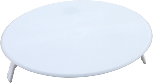 Enzo plaque aveugle ronde avec pinces blanc 9,5cm 4213980