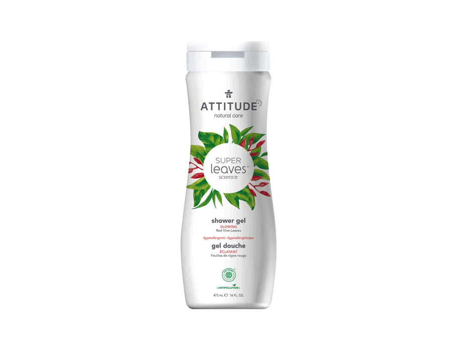 Gel de douche d'attitude feuilles de vigne rouge brillant