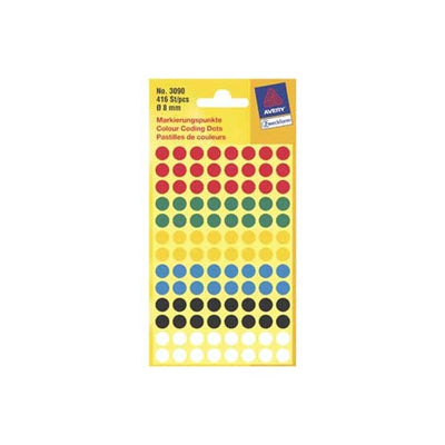 Étiquette Kangaro zweckform 8mm ronde blister assorti