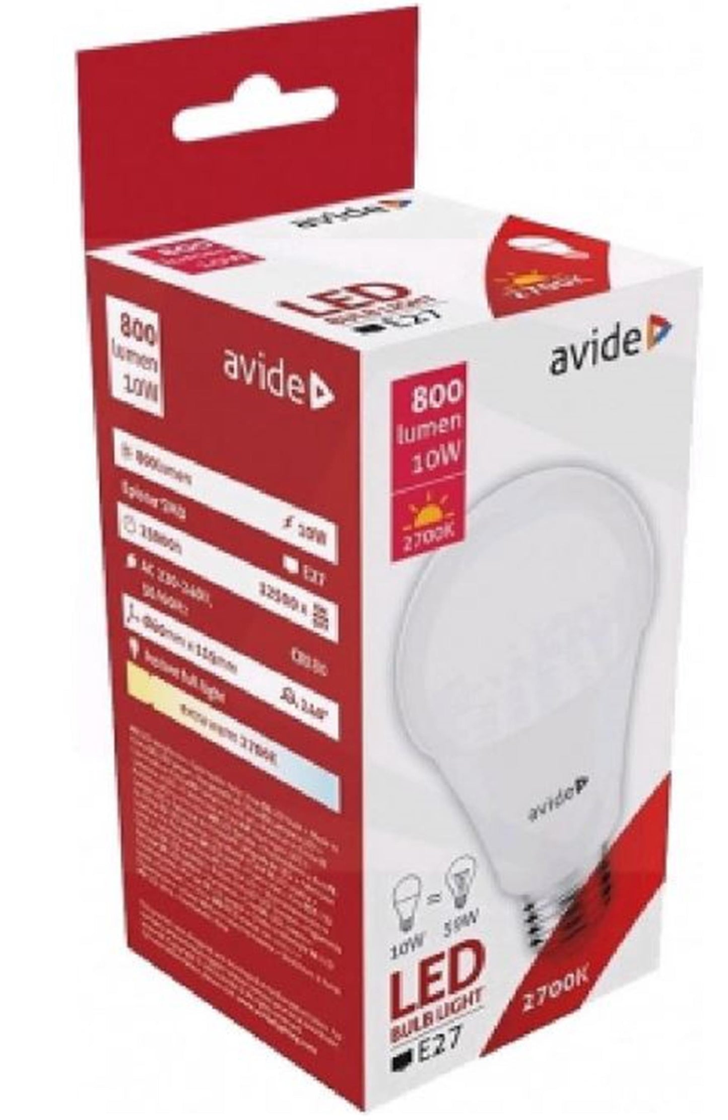 Lampe LED Avide E27 10W 2700K EW 800lm