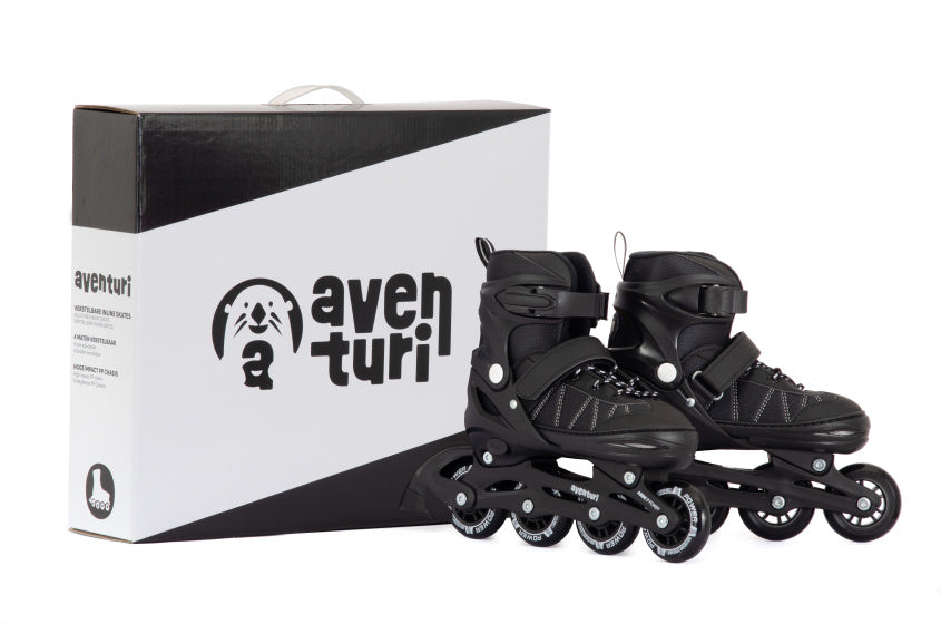 Aventuri Réglable en ligne patins semi-doux noir taille 38-41 (L)
