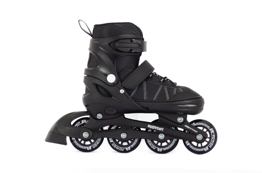 Aventuri Réglable en ligne patins semi-doux noir taille 30-33 (s)