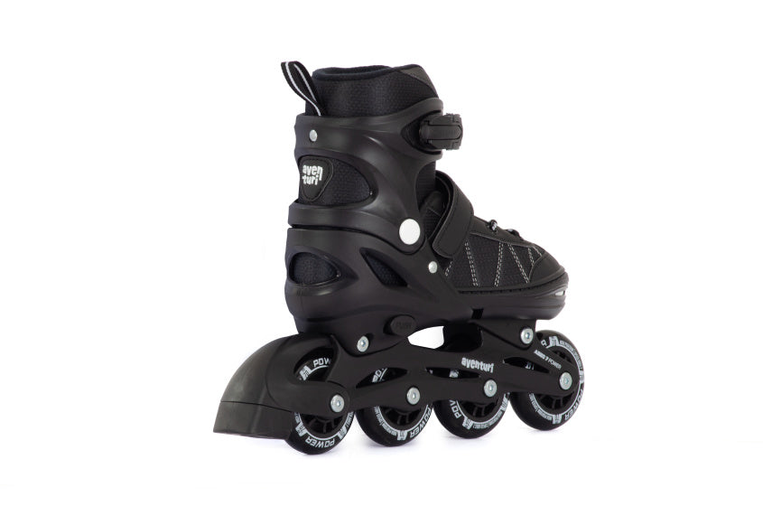 Aventuri Réglable en ligne patins semi-doux noir taille 30-33 (s)