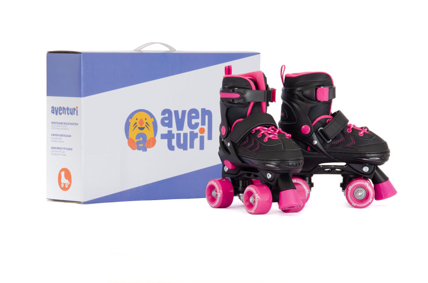 Aventuri Roller Roller Skates semi-doux Black Rose Taille 31-34 (s)