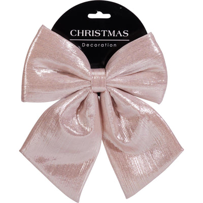 Noeud déco maison rose 23cm