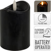 Bougie LED Home Styling 70x100mm noire