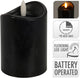 Bougie LED Home Styling 70x100mm noire