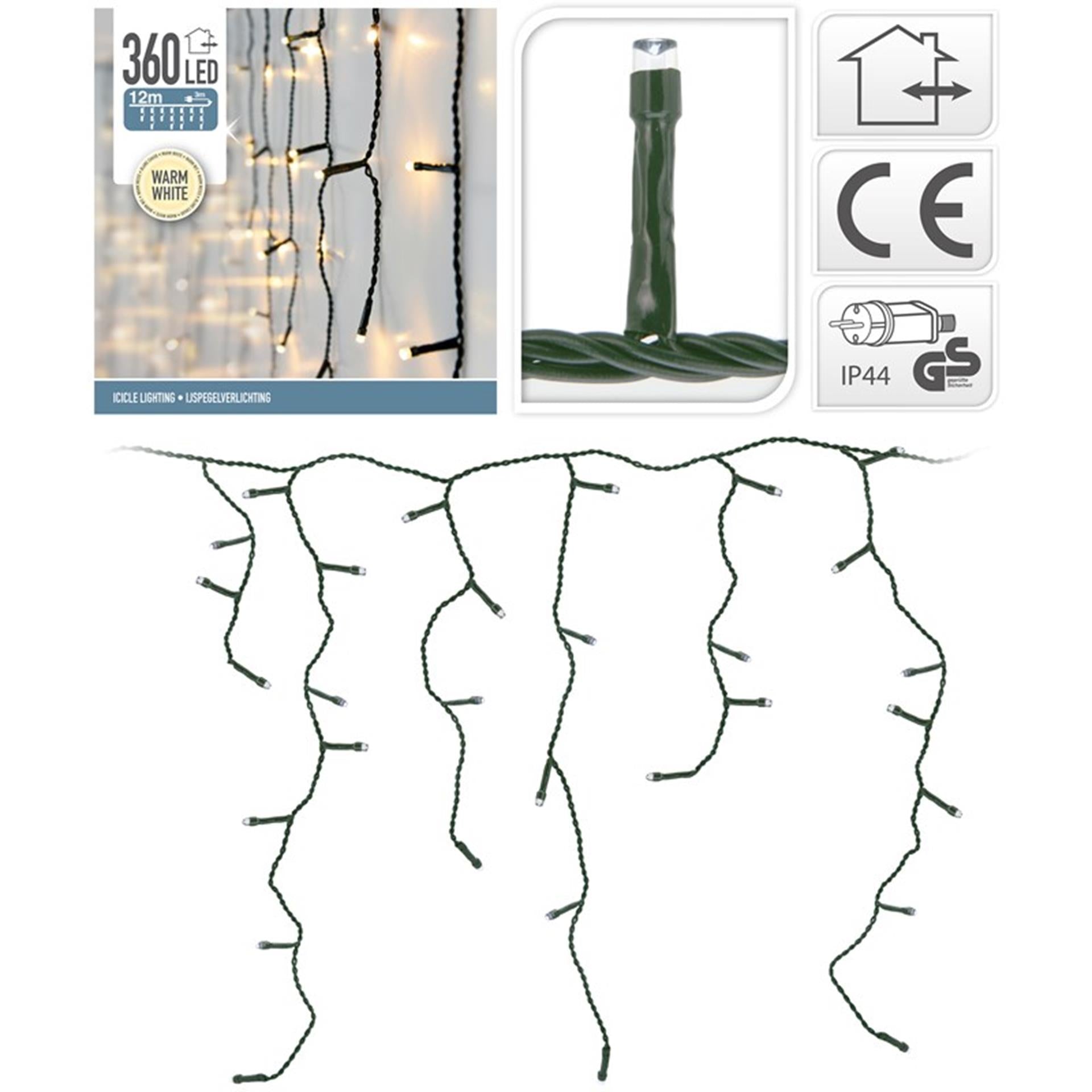 Éclairage de glaçon de style maison 360led blanc chaud