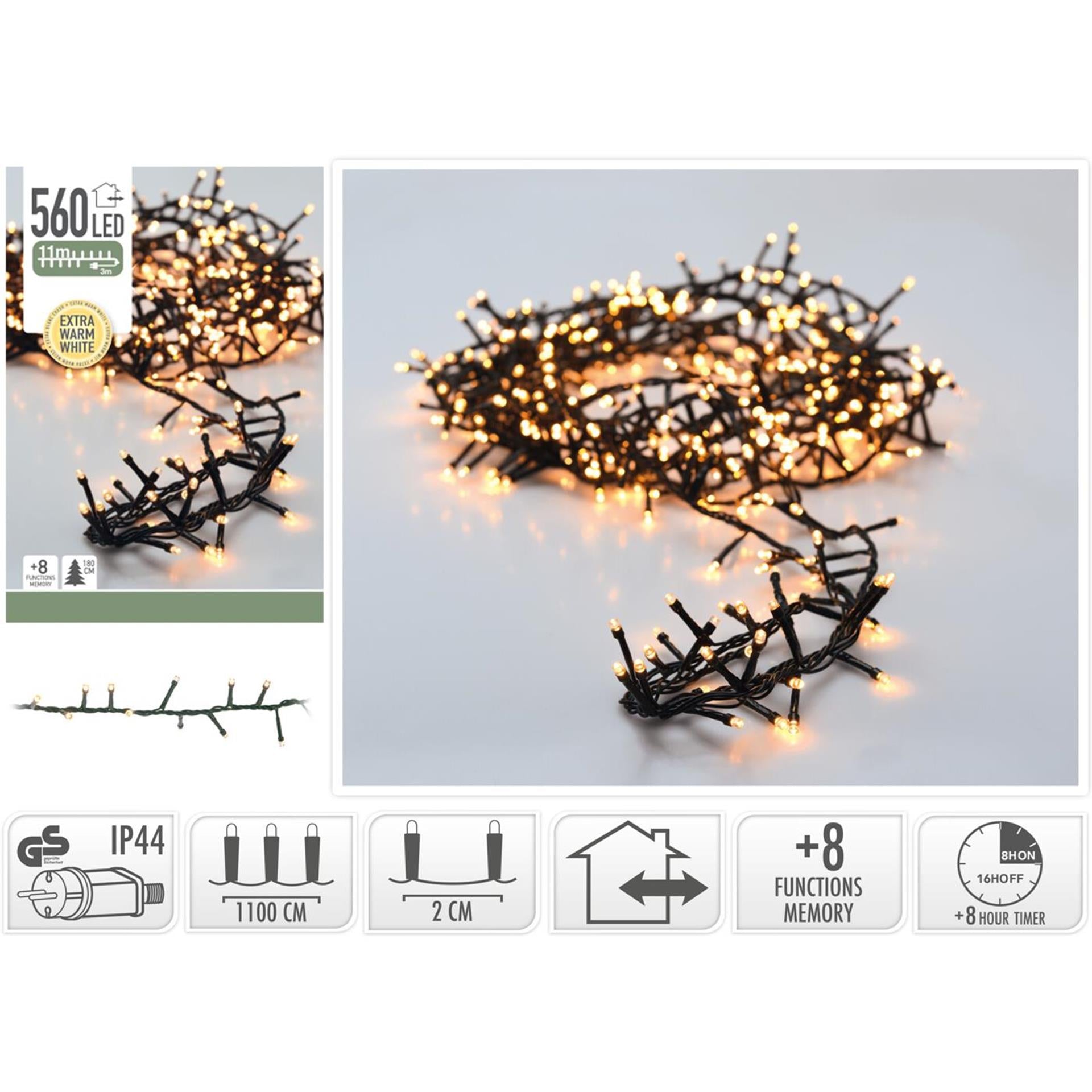 Microcluster lumineux de Noël 560led 11m