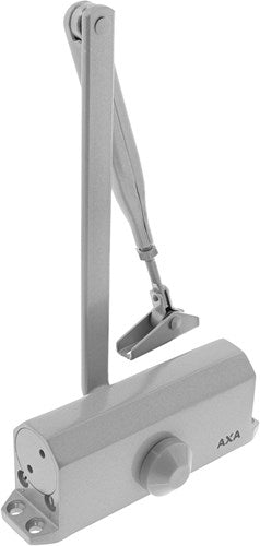 Ferme-porte Enzo axa (modèle 7505) gris : pour portes jusqu'à 60 kg avec vitesse de fermeture et butée réglables - 750503491