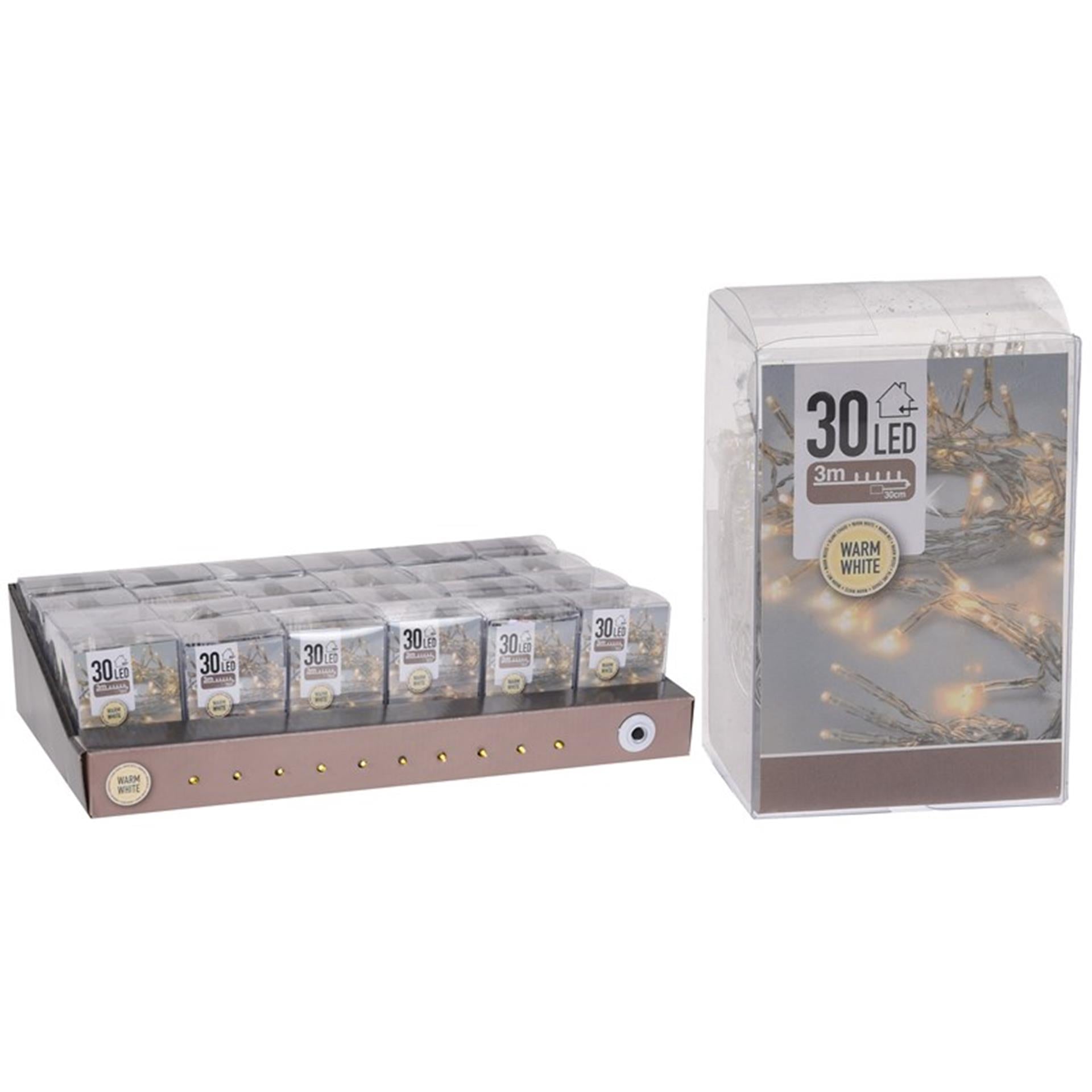 Éclairage à batterie Home style 30l + minuterie blanc chaud