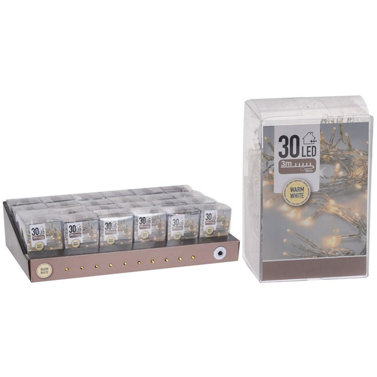 Éclairage à batterie Home style 30l + minuterie blanc chaud