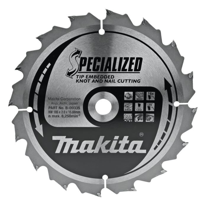 Accessoires Makita lame de scie circulaire bois | clou à noeud - b-09335