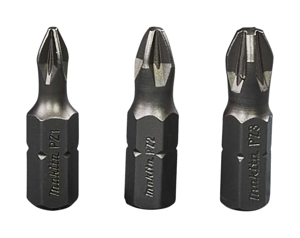 Makita accessoires jeu d'embouts de tournevis pz 3 pièces - b-24527 b-24527