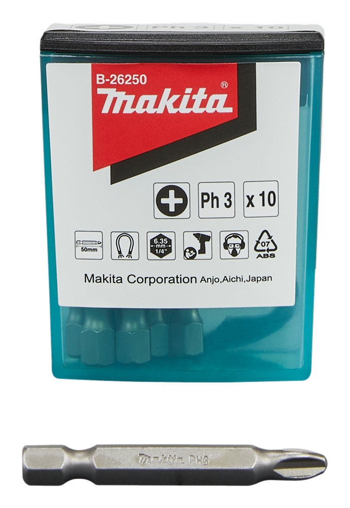 Makita accessoires embout à vis ph3x50mm - b-26250 b-26250