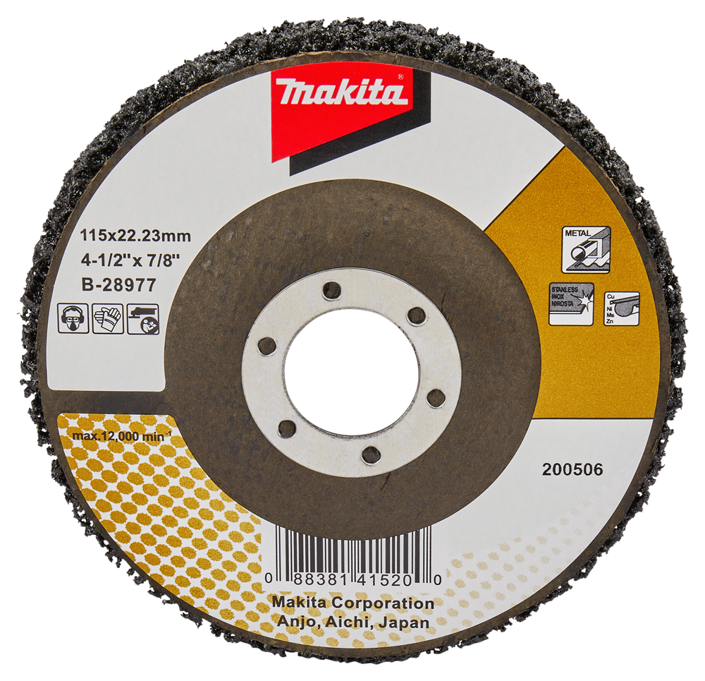 Makita accessoires disque de nettoyage 115mm noir - b-28977 b-28977