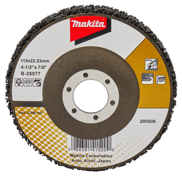 Makita accessoires disque de nettoyage 115mm noir - b-28977 b-28977
