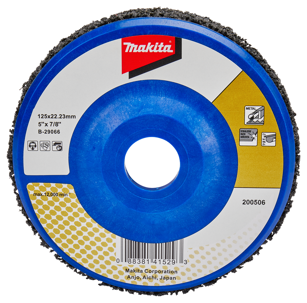 Makita accessoires disque de nettoyage 125mm noir - b-29066 b-29066