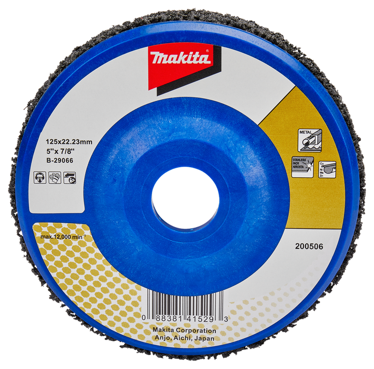 Makita accessoires disque de nettoyage 125mm noir - b-29066 b-29066