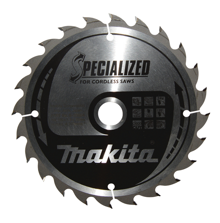 Accessoires Makita lame de scie circulaire bois | spécialisé 165x20x1,5 24t 20g - b-32904 - b-32904