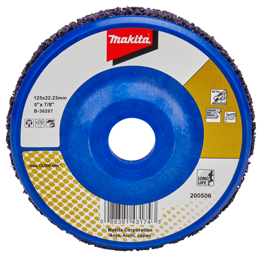 Accessoires Makita disque de nettoyage 125mm violet - b-36267 - b-36267
