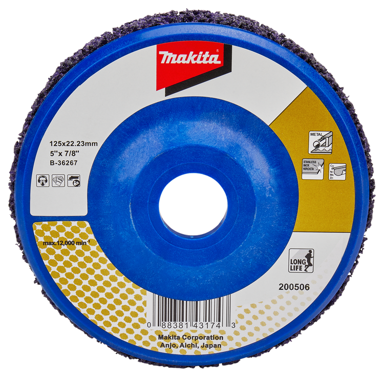 Accessoires Makita disque de nettoyage 125mm violet - b-36267 - b-36267