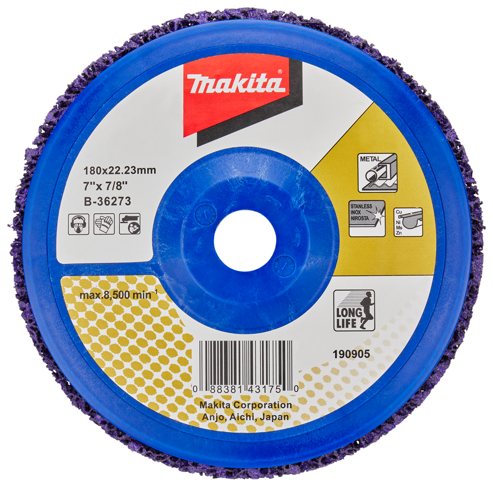 Makita accessoires disque de nettoyage 180mm violet - b-36273 b-36273