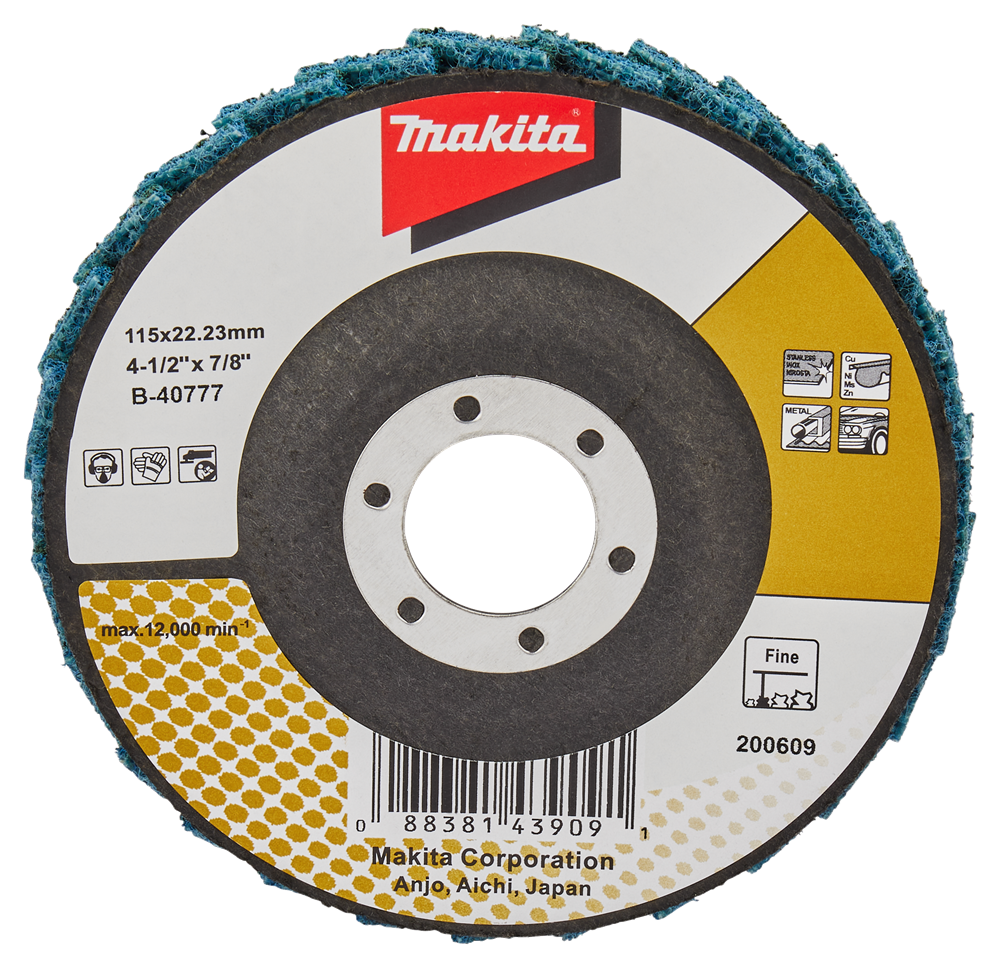 Makita accessoires disque de conditionnement à lamelles 115mm fin - b-40777 b-40777