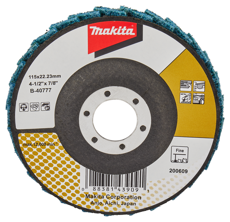 Makita accessoires disque de conditionnement à lamelles 115mm fin - b-40777 b-40777