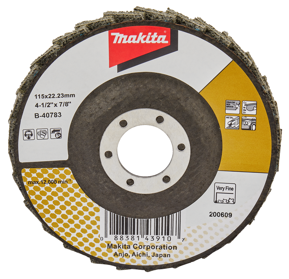 Accessoires Makita disque de conditionnement à lamelles 115mm extra fin - b-40783 b-40783