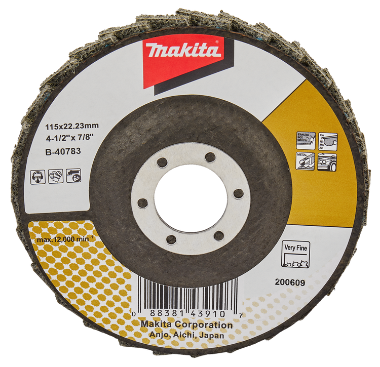 Accessoires Makita disque de conditionnement à lamelles 115mm extra fin - b-40783 b-40783