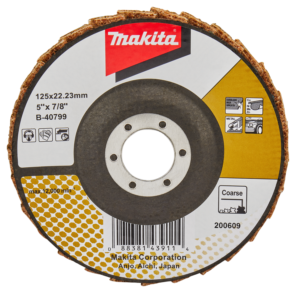 Accessoires Makita disque de conditionnement à lamelles 125 mm grossier - b-40799 - b-40799