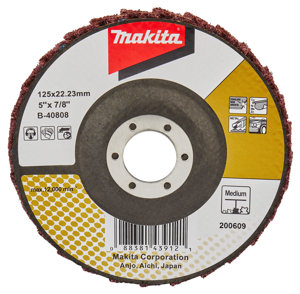 Accessoires Makita disque de conditionnement à lamelles 125 mm moyen - b-40808 - b-40808