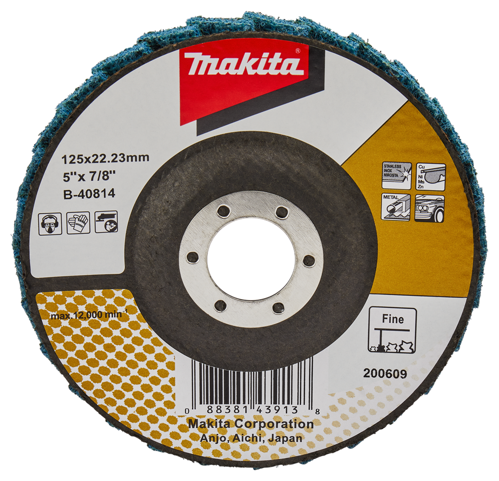 Accessoires Makita disque de conditionnement à lamelles 125 mm fin - b-40814 - b-40814