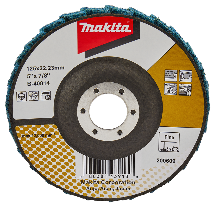 Accessoires Makita disque de conditionnement à lamelles 125 mm fin - b-40814 - b-40814