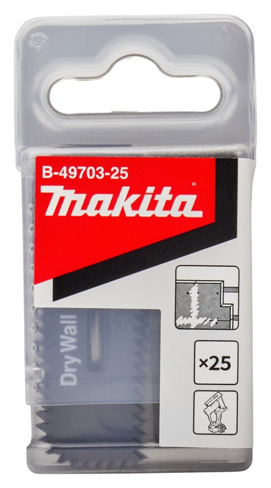Accessoires Makita lame de scie plâtre | 55x18x0,55mm | 25 pièces - b-49703-25