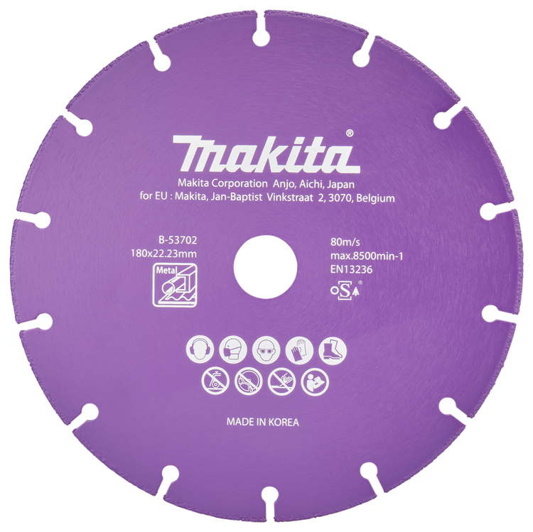 Accessoires Makita disque à tronçonner 180x22,23x1,3mm - b-53702 b-53702