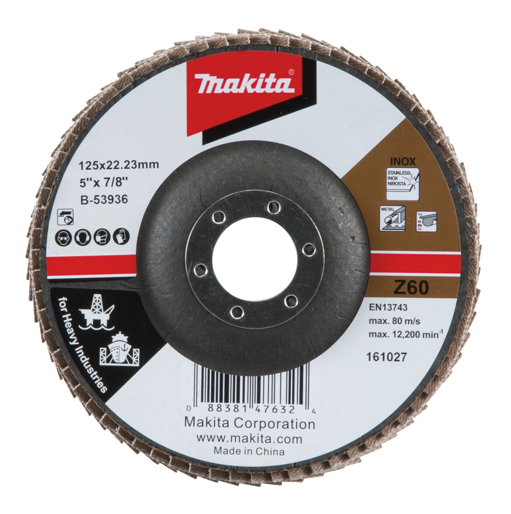 Makita accessoires disque de ponçage à lamelles 125x22,23 z60 - b-53936 b-53936