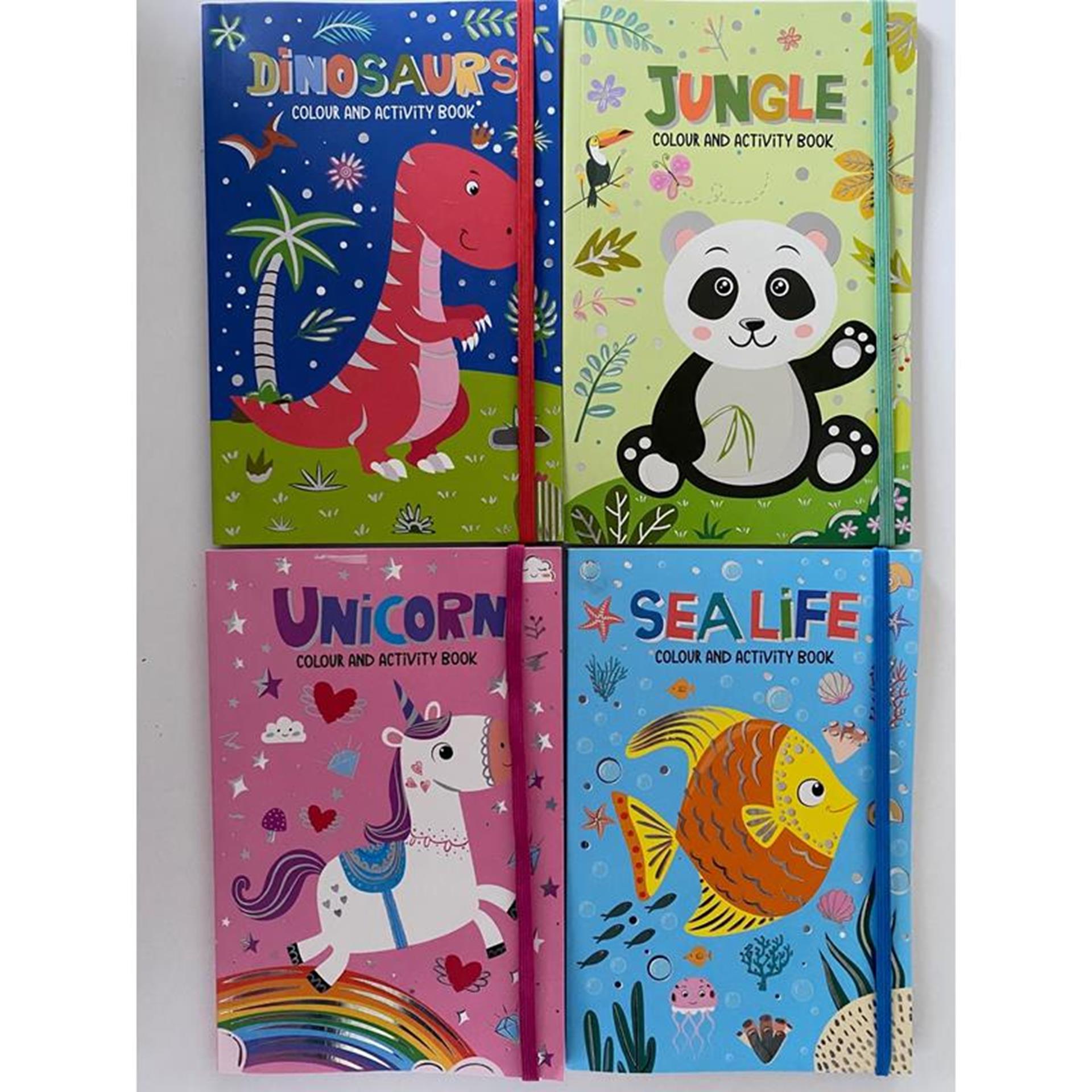 Cahier de coloriage et d'activités avec élastique