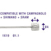 câble de vitesse interne Shimano 2,25 m 1,1 mm 6472 argent
