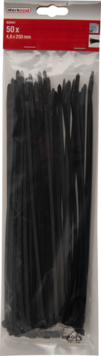 Con:p colson bracelet 4.8x250mm noir 50pcs - b20441