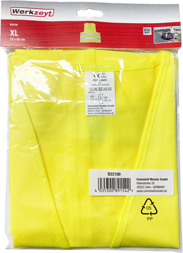 Gilet fluorescent Werkzeyt 100% polyester xl - b22100