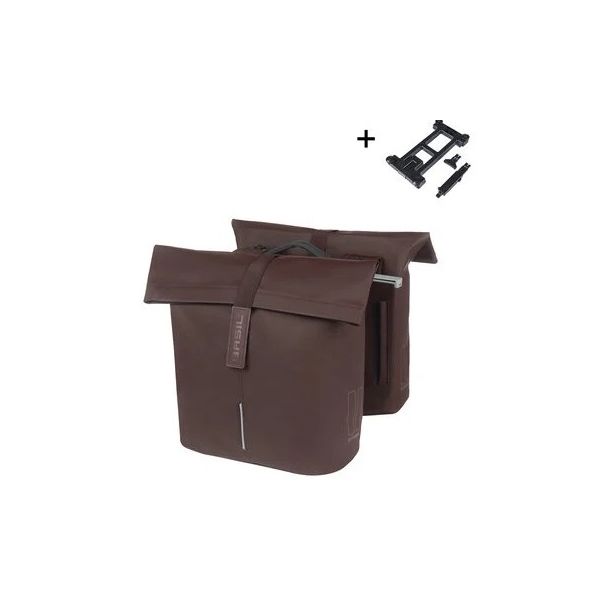 Sac à vélo de basilic Double ville brun rôti Mik 28-32L