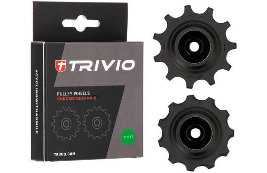 Trivio - roues de dérailleur 11 roulements chromo 11t