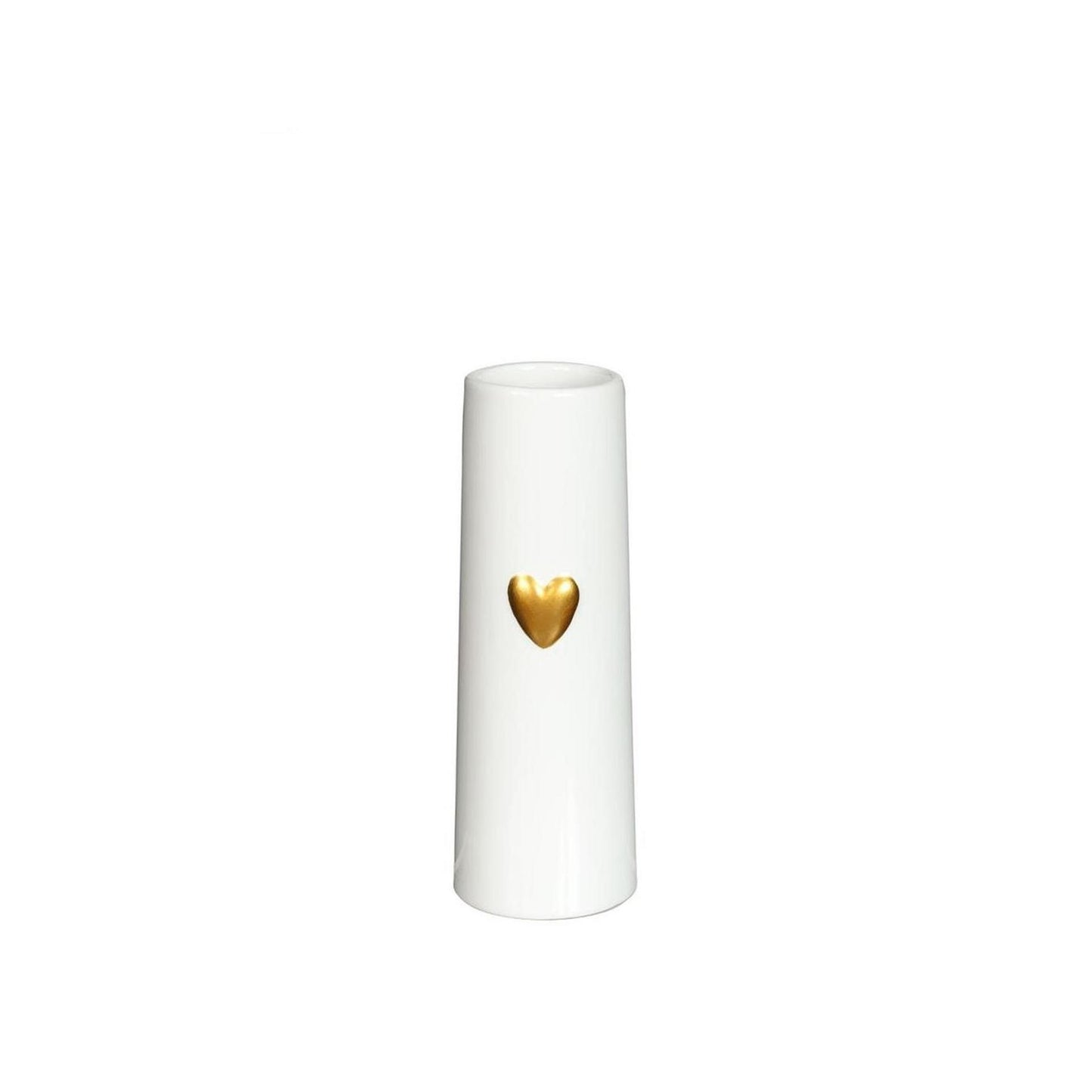 Idées vase 4 saisons avec coeur blanc ø6 h.17 cm