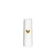 Idées vase 4 saisons avec coeur blanc ø6 h.17 cm