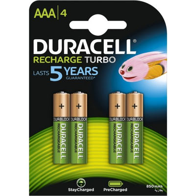 Batterie Duracell rechargeable AAA HR03 NIMH 1,2 V 750 MAH (4 pièces)
