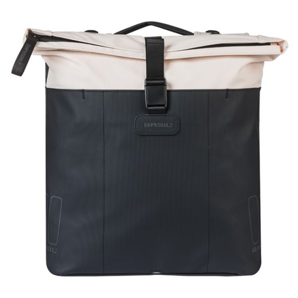 Basil sac double vive mik 28-35l blanc cassé noir