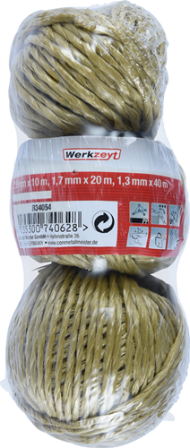 Corde d'emballage Werkzeyt pp 2,5x10 1,7x20 1,3x40m - b34054